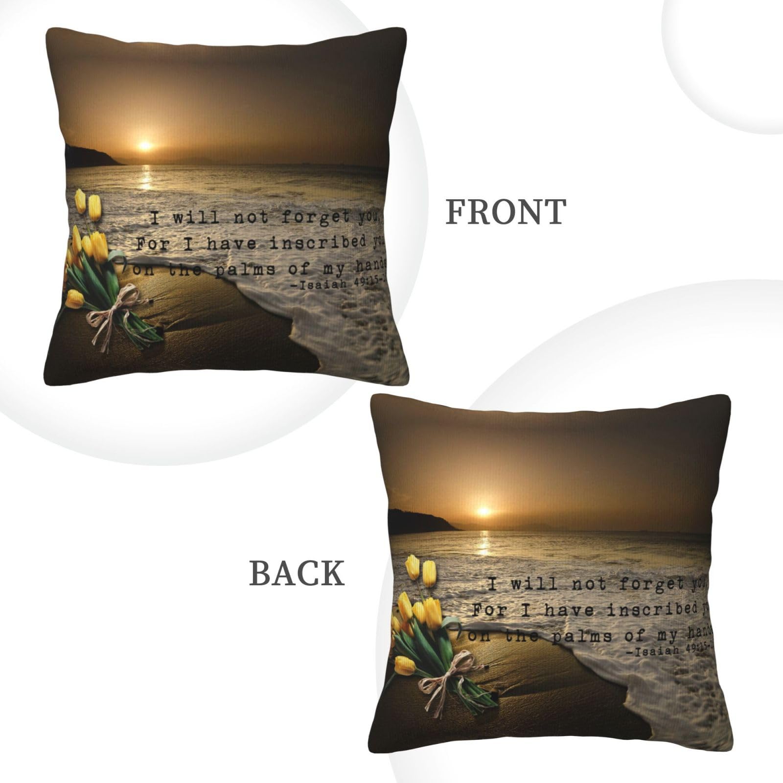 TOMPPY Bedruckte Kissenbezüge mit Sprüchen für Couch, Sofa, Bett, Schlafzimmer, Wohnzimmer, 50,8 x 50,8 cm