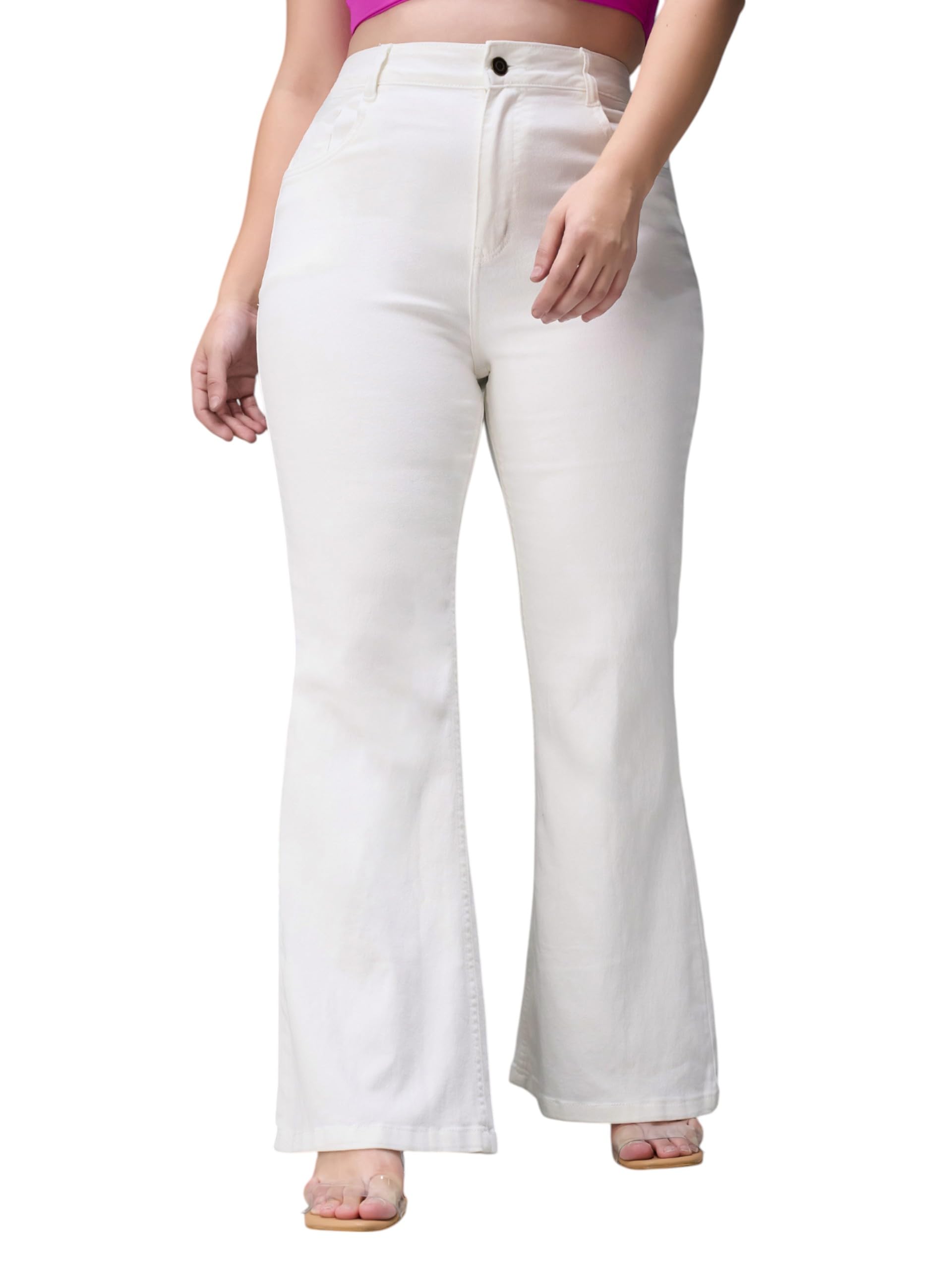 miss chase a+ Women's Bootcut High Rise Regular Stretchable Denim Jeans-picture-25