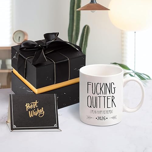 Miniatura 7 de Funny Retirement Gifts for Men Women-Quitter I Mean Happy Retirement Coffee Mugs 2026, Unique Retired Mugs Gift Ideas for Coworkers Office & Family