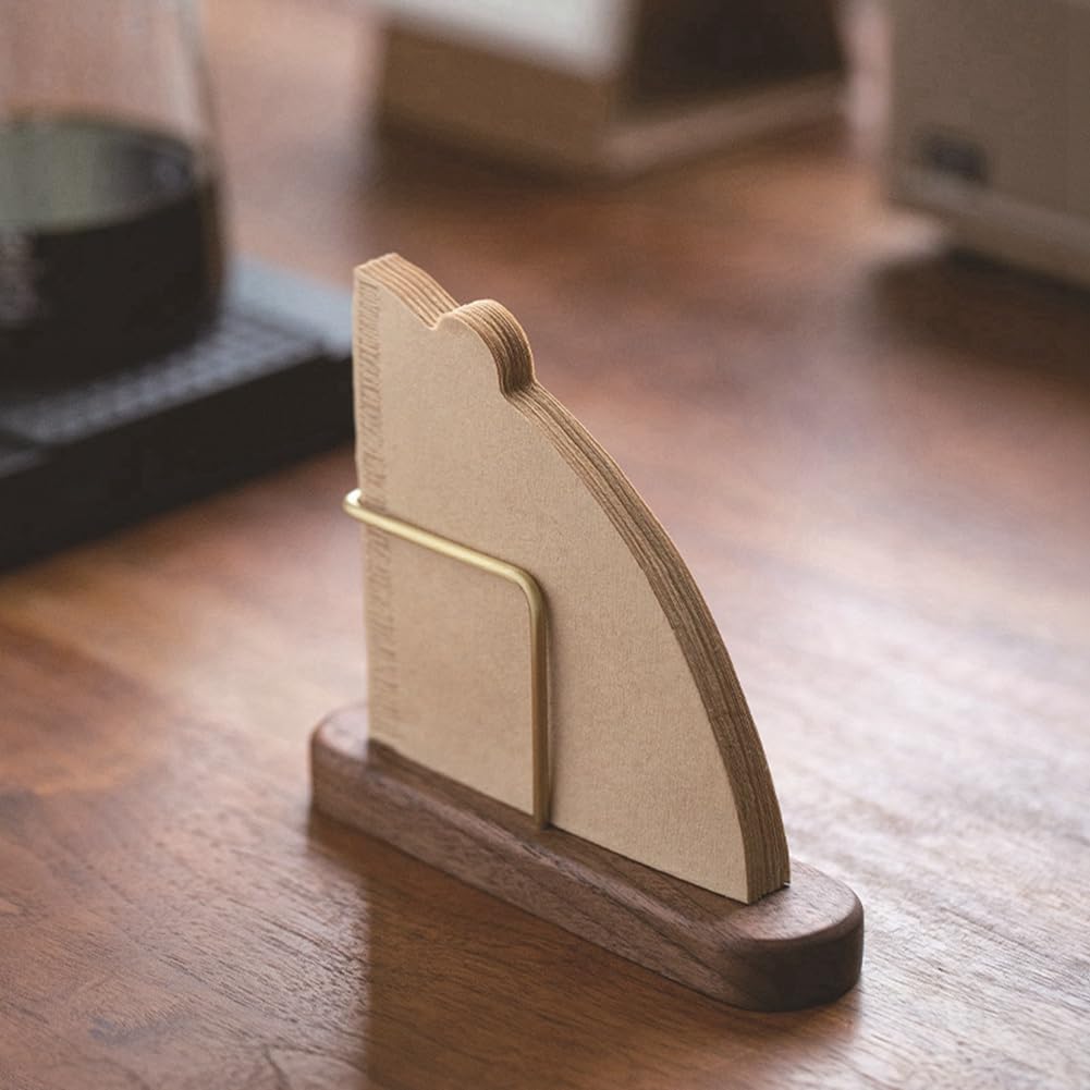 Contenitore Portafiltri Per Caffè In Legno E Acrilico Con Coperchio – Capacità 100 Filtri Conici, Antipolvere E Antiumidità - 4