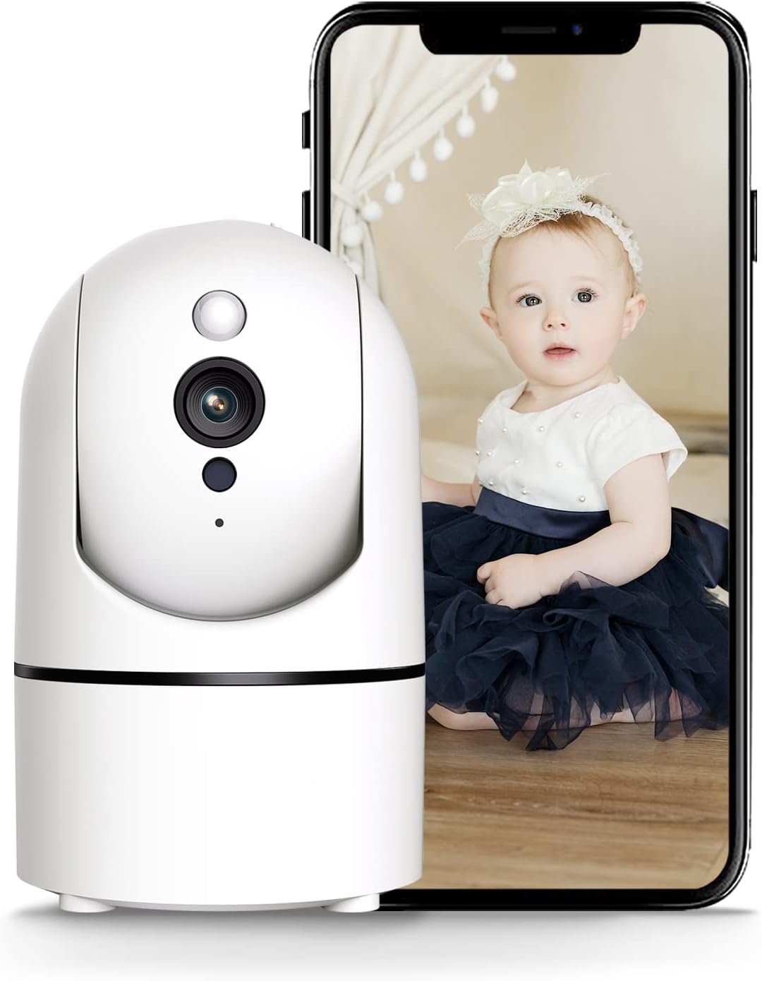 Eazieplus Indoor Camera, 1080P Pet Camera with Motion and Sound Detection, Pan/Tilt/Zoom WiFi Camera with Night Vision, 2-Way Audio & Cloud Services for Baby Monitor Home Security Camera