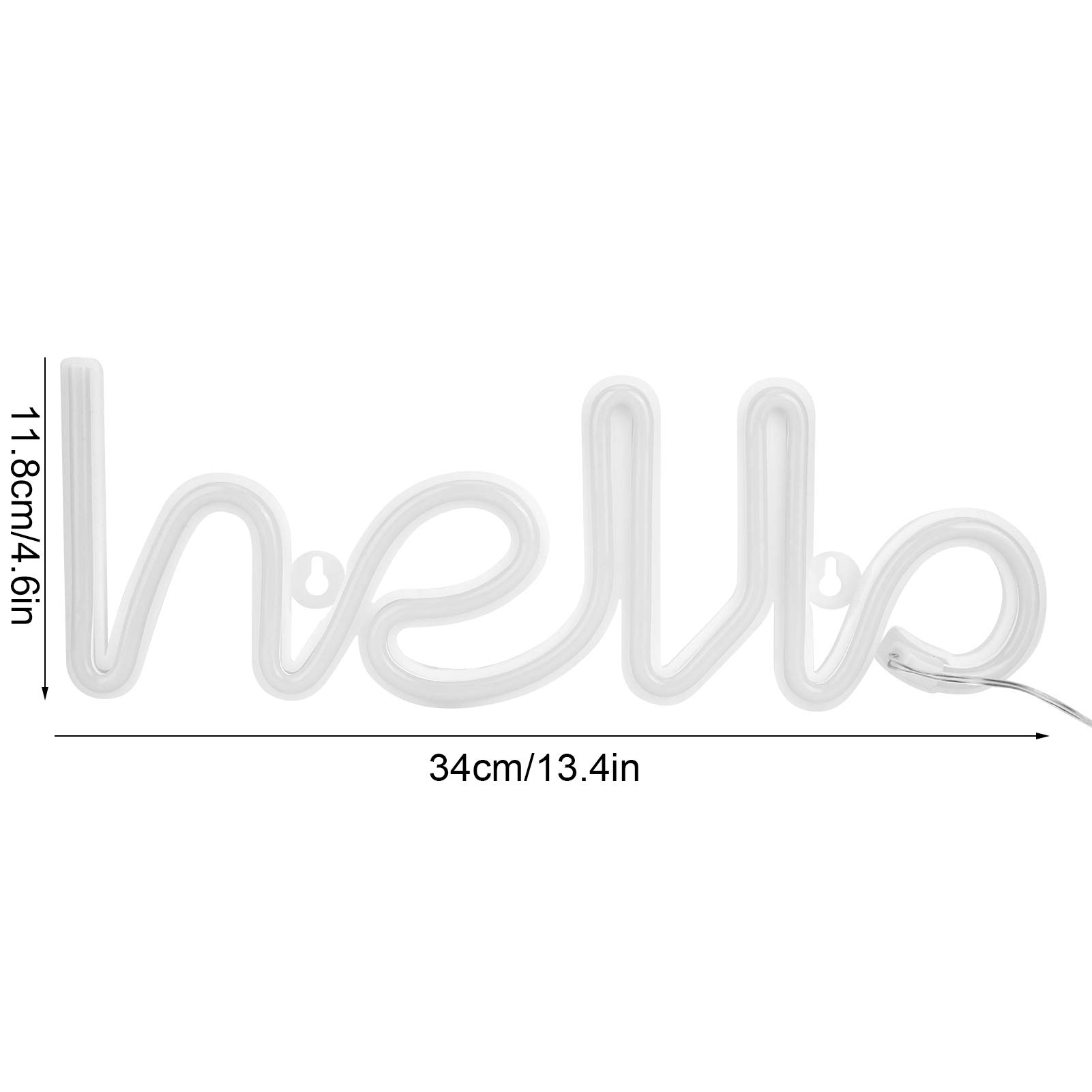 LED Neon Light Sign Hello Home Decorative Wall Art Shop Sign LED Light for Bedroom, Christmas, Wedding Party