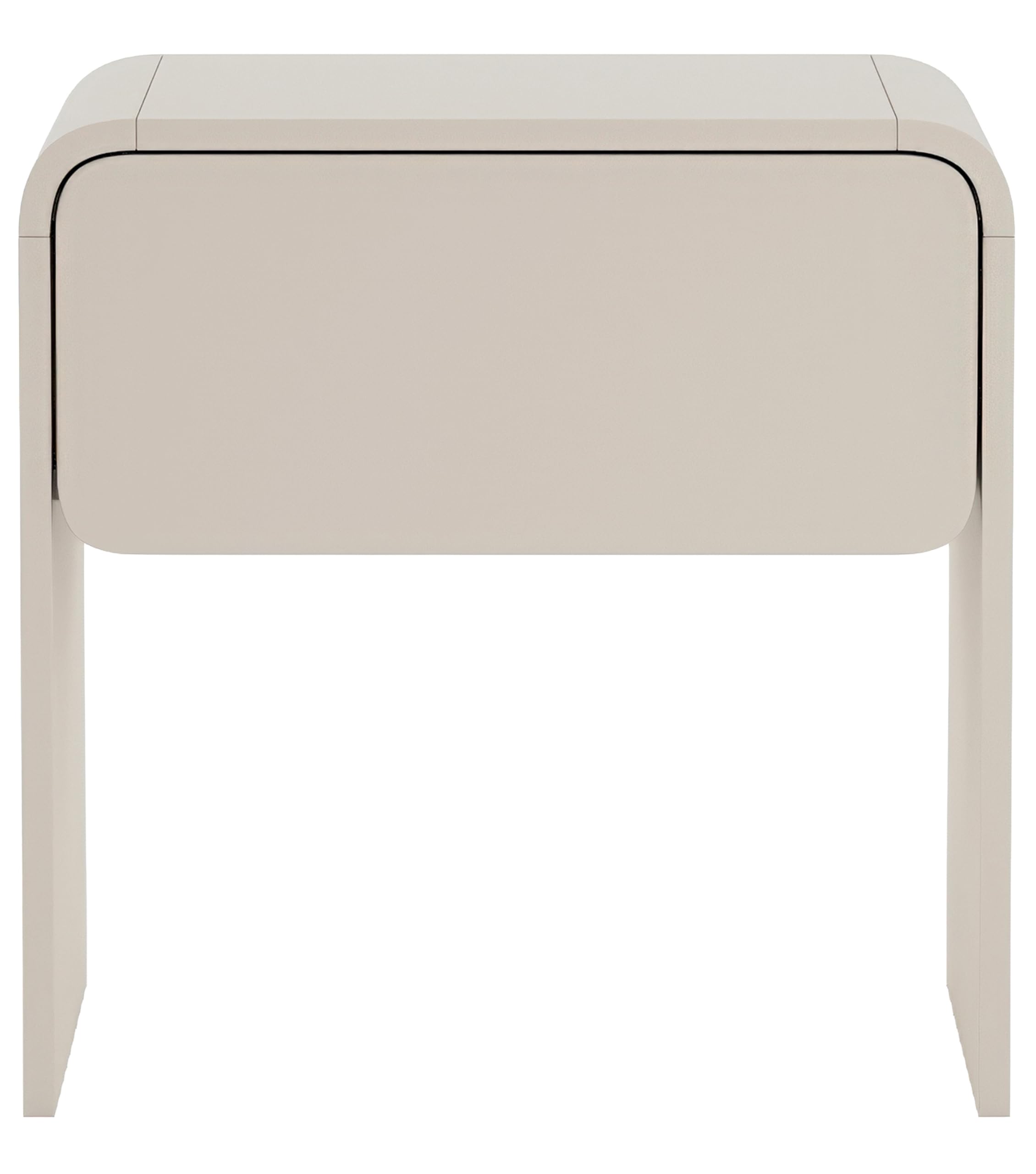 Selsey Moderner Nachttisch 50 cm mit Schublade im eleganten Kaschmirton Deal fürs Schlafzimmer. Robuste PVC-Kanten, skandinavisches Design und praktischer Stauraum für Bücher, Brille und Accessoires.
