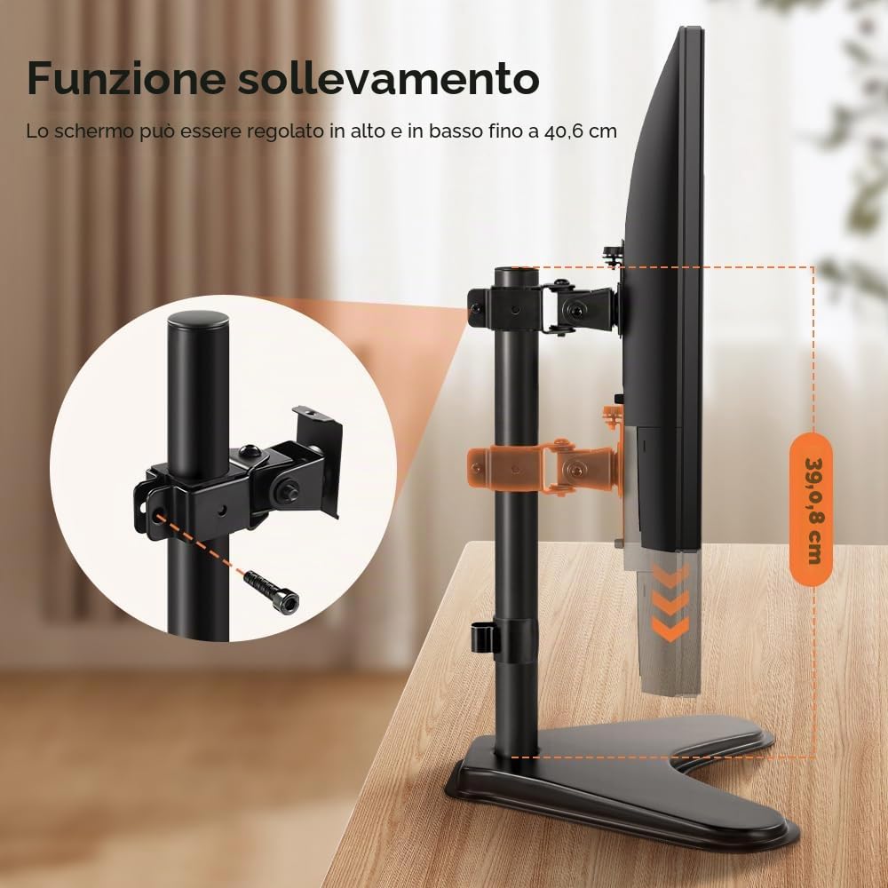 KKTONER Supporto universale per monitor Vesa 75 x 75 mm, 100 x 100 mm