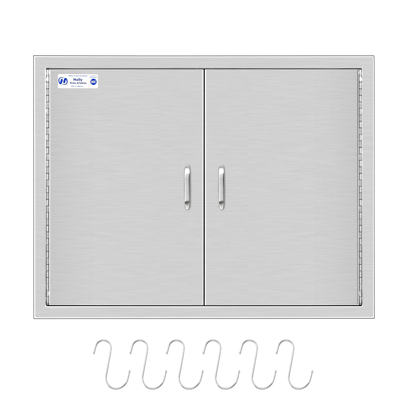 Hally Outdoor Kitchen Doors 31 W x 24 H 304 Stainless Steel BBQ Double Access Door