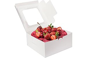 Moretoes 24Pcs Disposable Bundt Cake Carrier with Window