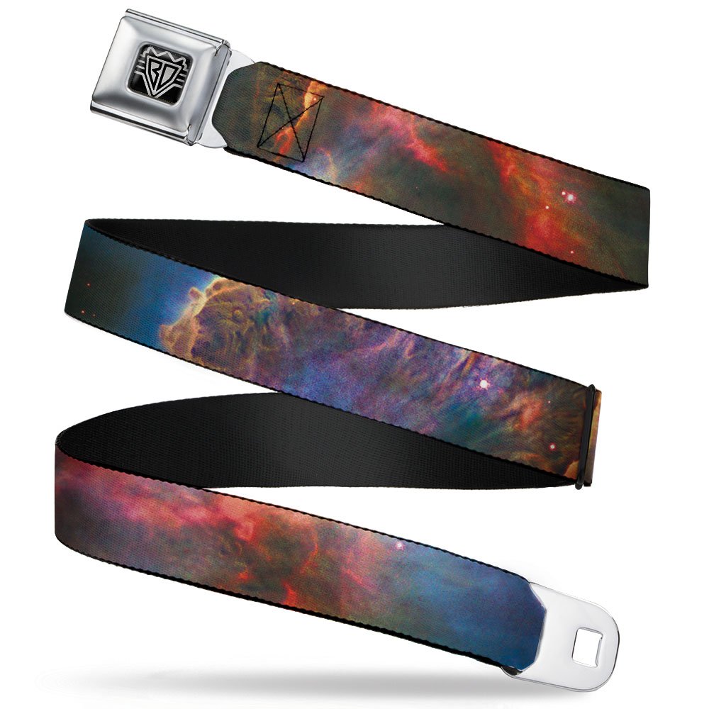Cinturón de seguridad ajustable de 24-38 pulgadas con estampado multicolor de galaxia 8