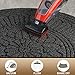 Mibao Half Round Doormat, 24 x 36 Non Slip Durable Welcome Door Mats, Boots Scraper Mats Indoor Outdoor Rug, Low-Profile Semicircle Door Mats for Entry, Garage, Patio, Heavy Duty, Easy Clean, Black