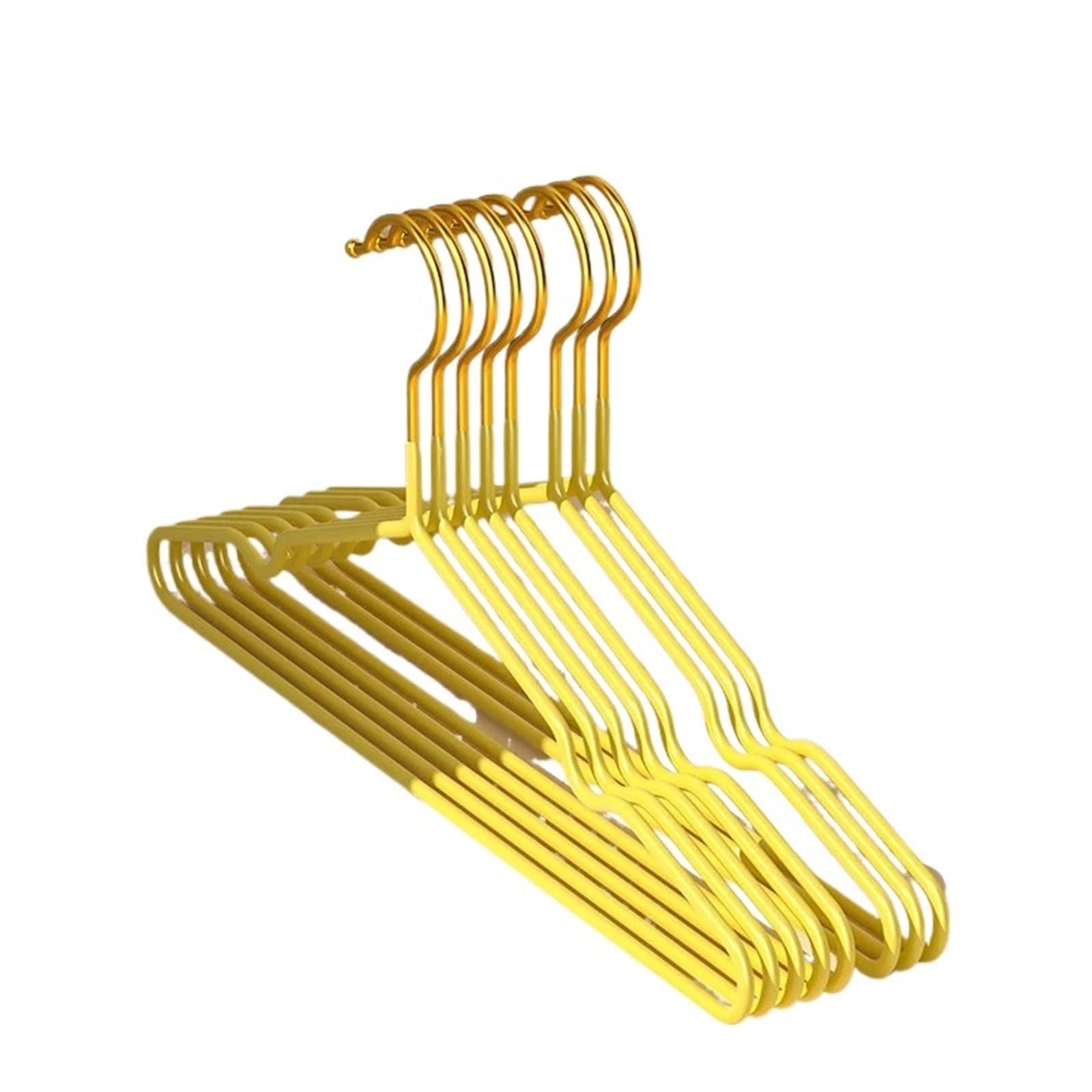 Clothes Hangers Adult Drying Rack 10-30pcs Non-Slip Hanger Metal Clothes Organizer Space Saving Multipurpose Drier And Sturdy 40cm(Yellow,10pcs)