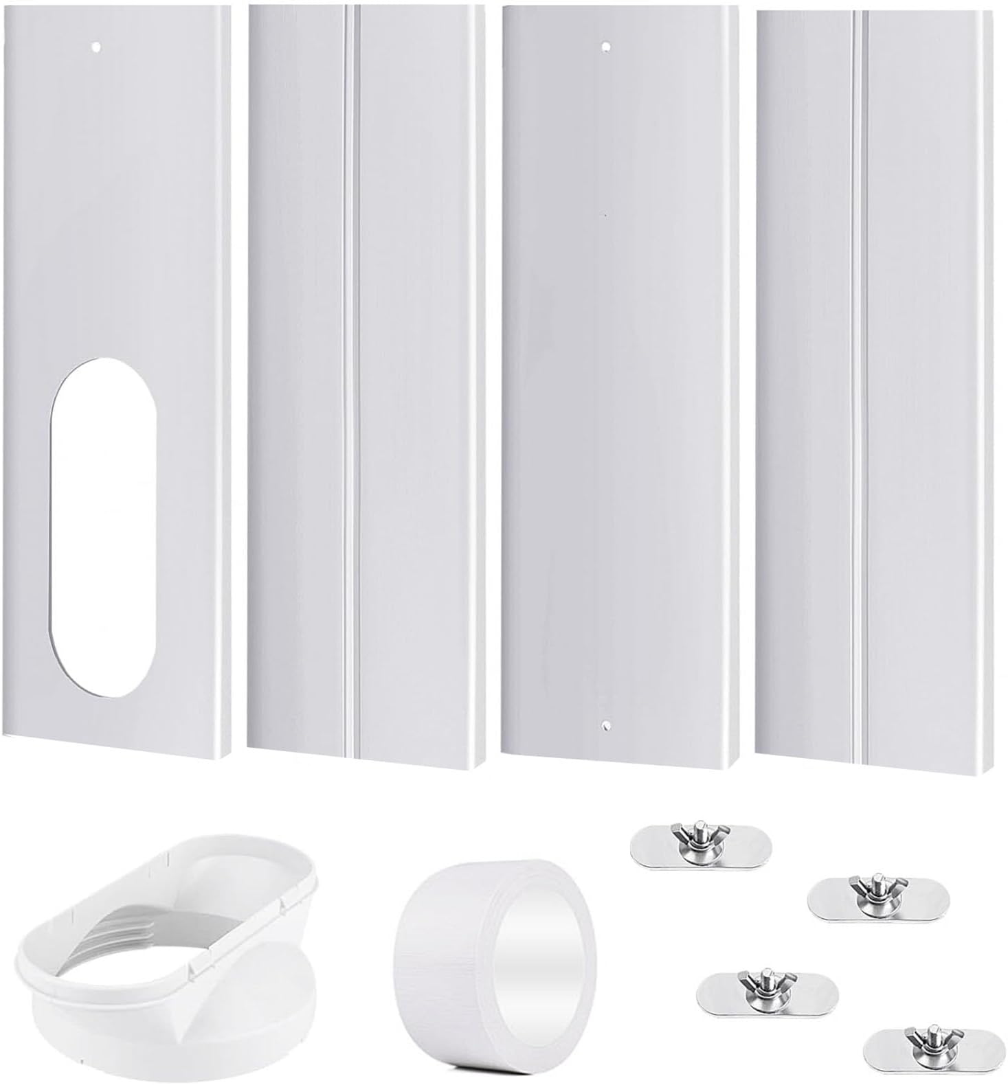 Sliding Window Seal | Mobile Air Conditioner PVC Seal Bracket | Multipurpose Window Vent, Suitable for Portable A/C with 5.9" Hoses