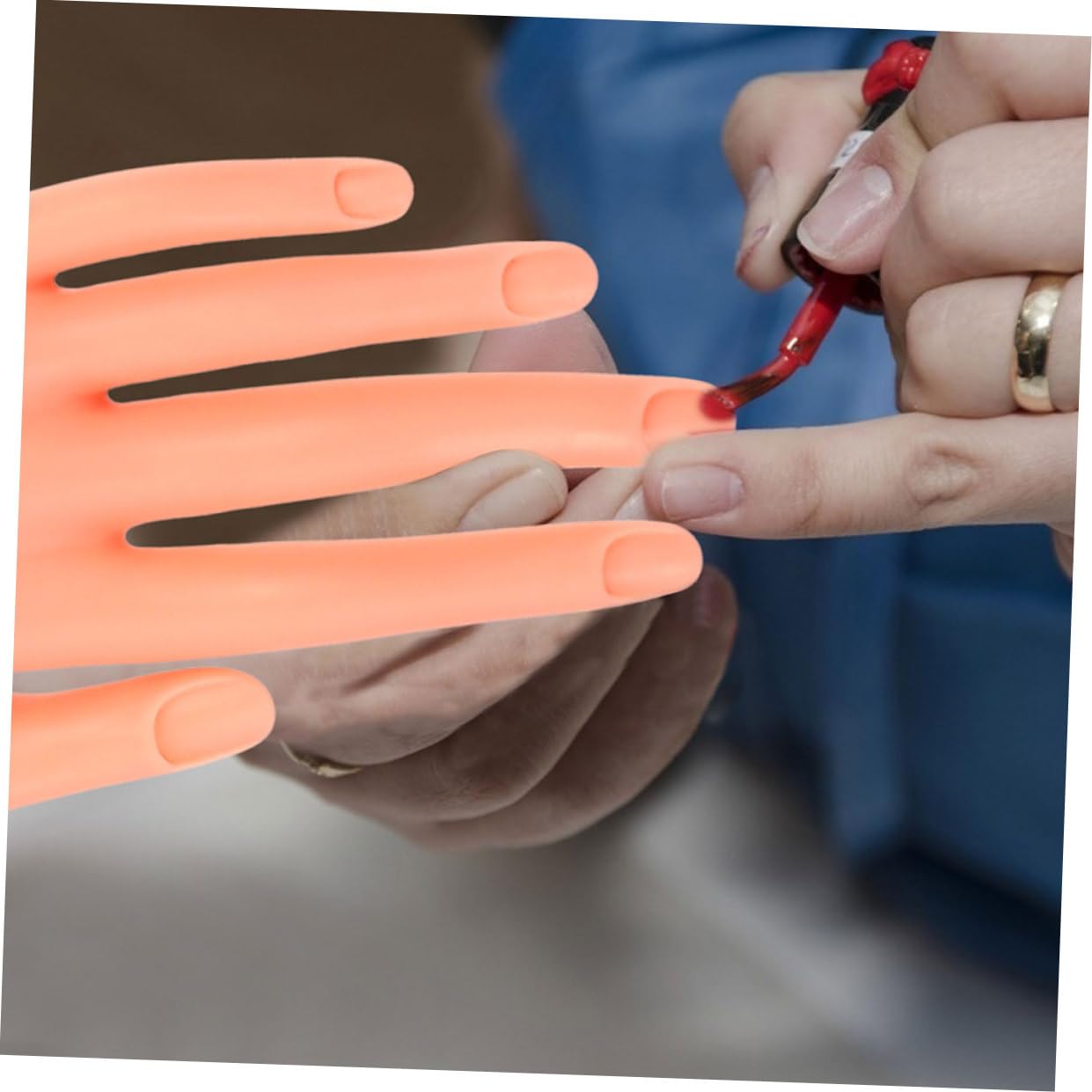 Mano de Silicona para Practicar Uñas con Soporte Flexible, Reutilizable y Ligera, Kit Práctico de Plástico para Entrenamiento de Manicura y Diseño de Uñas