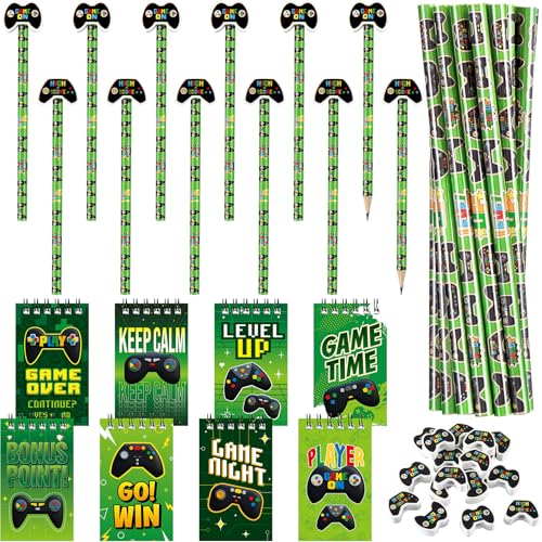 Set de papelería temática videojuegos 72 piezas miniatura 1