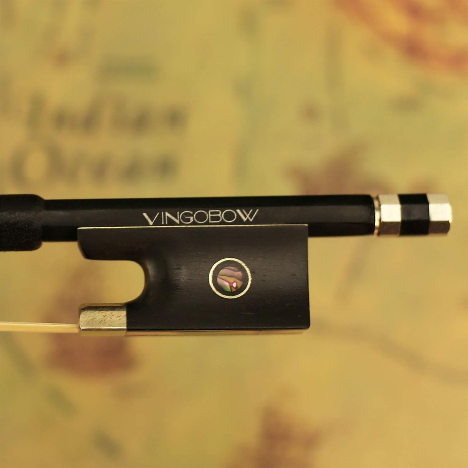 VINGOBOWカーボンファイバー バイオリン弓Carbon Fiber Violin Bow 4 4サイズ 天然の黒い馬毛で明るい音確かな