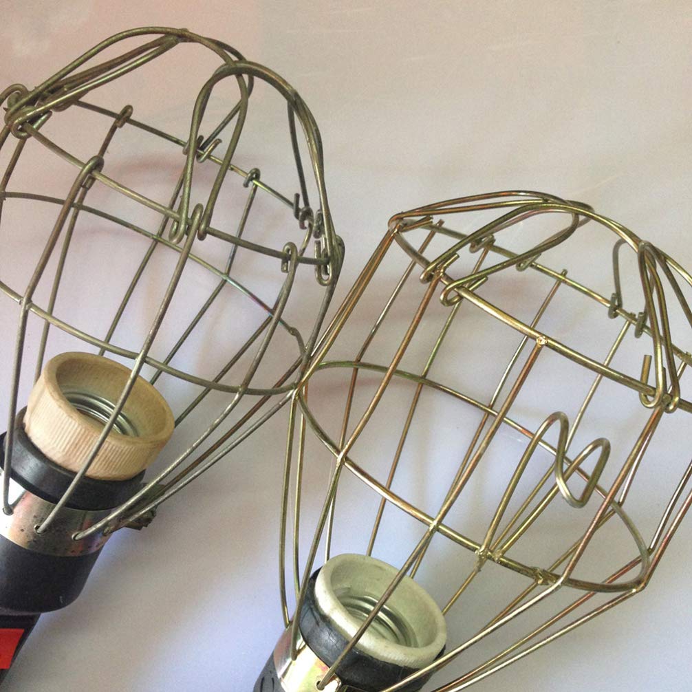 6 Pezzi Paralumi a Campana Lampada Gabbia Per Lampadine Gabbia Luminosa Del Ventilatore Da Soffitto Paralume in Filo Metallico Gabbia Leggera D'epoca Fil Di Ferro Globo