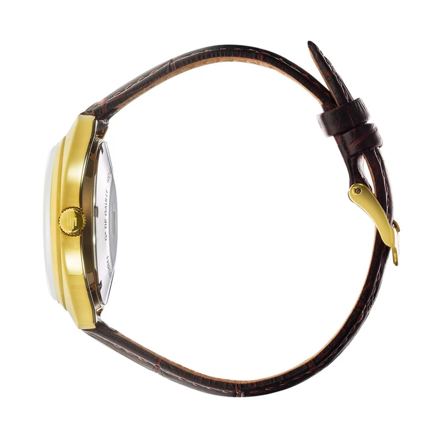 Montre Homme Lip General DE Gaulle en Cuir Marron 35 mm Etanche