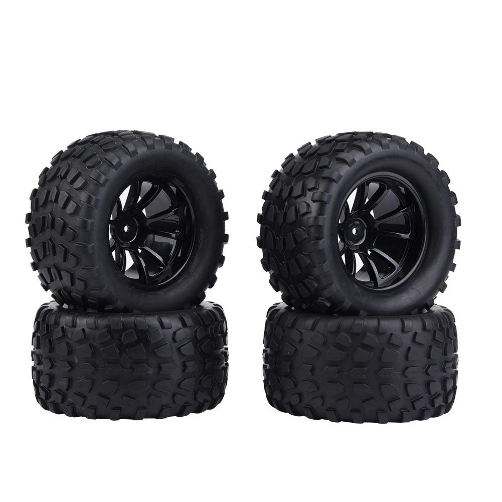 4 RC Auto Gummireifen - 1:10 Geländewagen Reifen Mit Kunststoffnabe