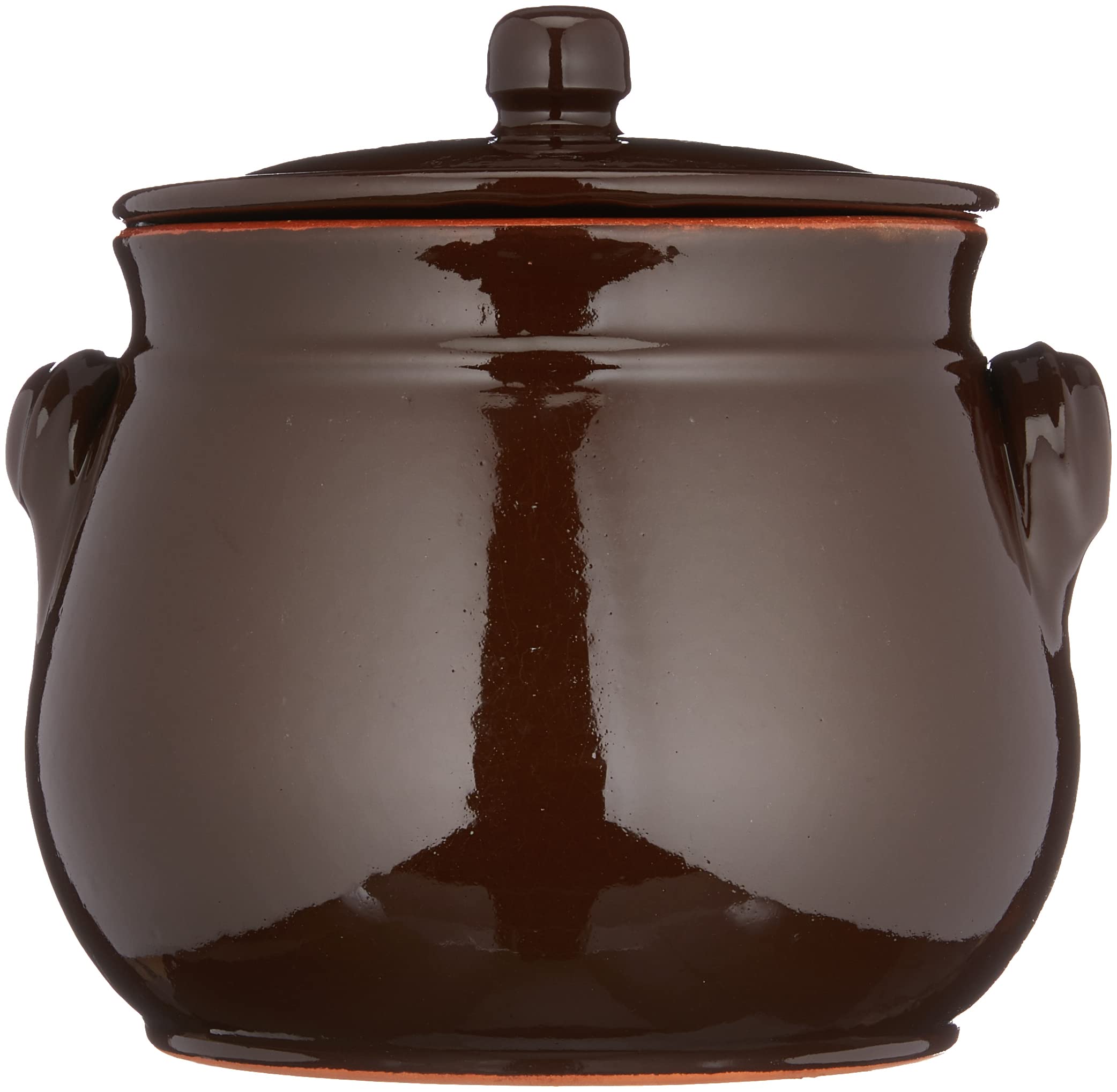 Pentola Pignata In Terracotta Coli, 25 Cm, Colore Marrone, Per Cucinare A Fuoco Lento
