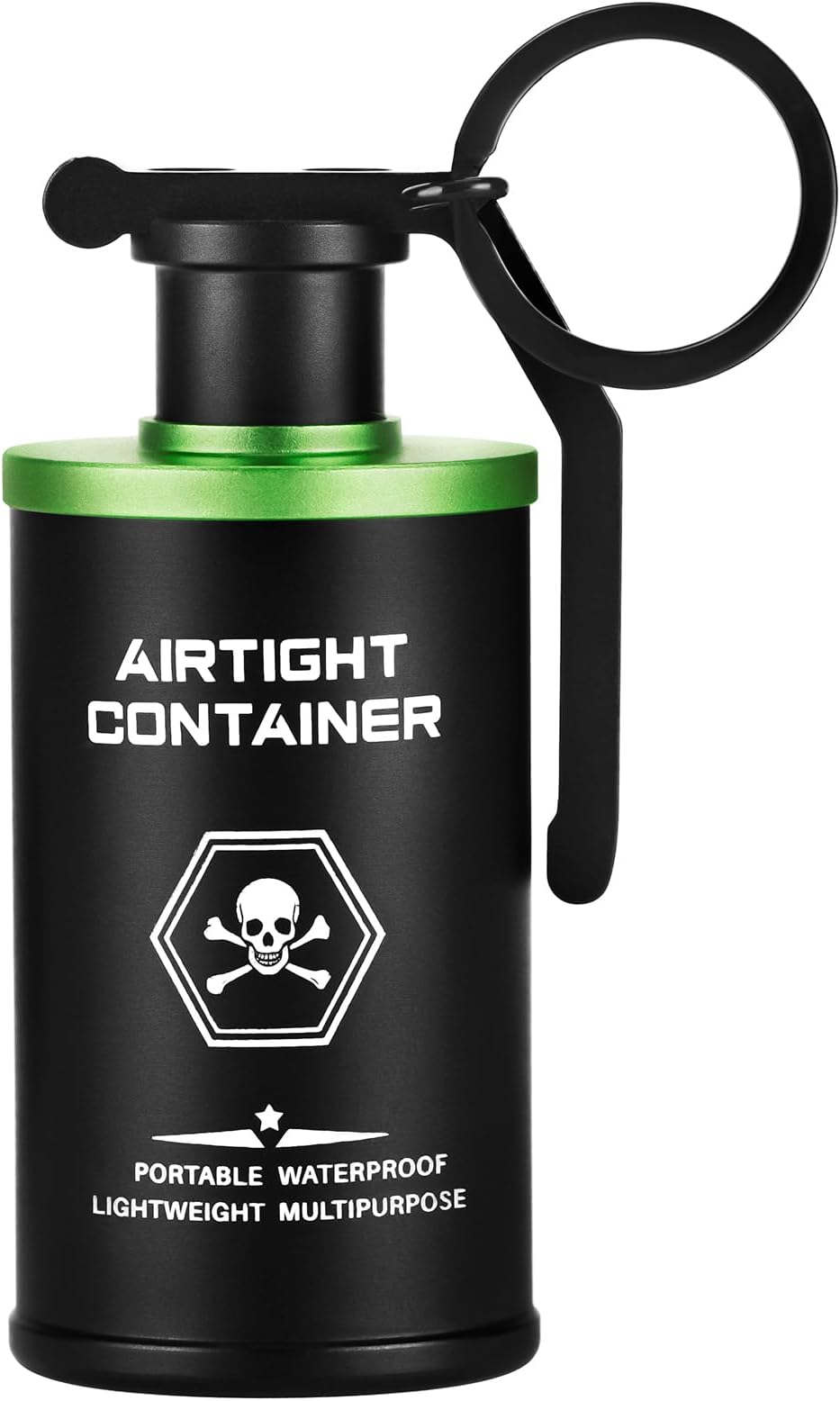 Tactical Pill Case, Durable Aluminum Small Pill Holder with Keychain, Airtight & Waterproof Vitamin Container for EDC, Travel, Outdoor - Green