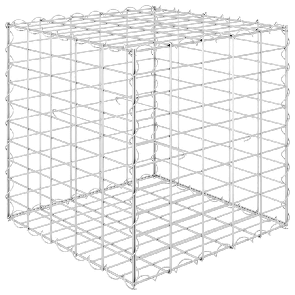Würfel-Gabionen-Hochbeet, Palettenrahmen, Hochteich, Gemüsebeet, Kräuterregal Balkon, Blumenbeet, Kräuterspirale, Tomatenbeet, Pflanzhochbeet, Stahldraht 50x50x50 cm