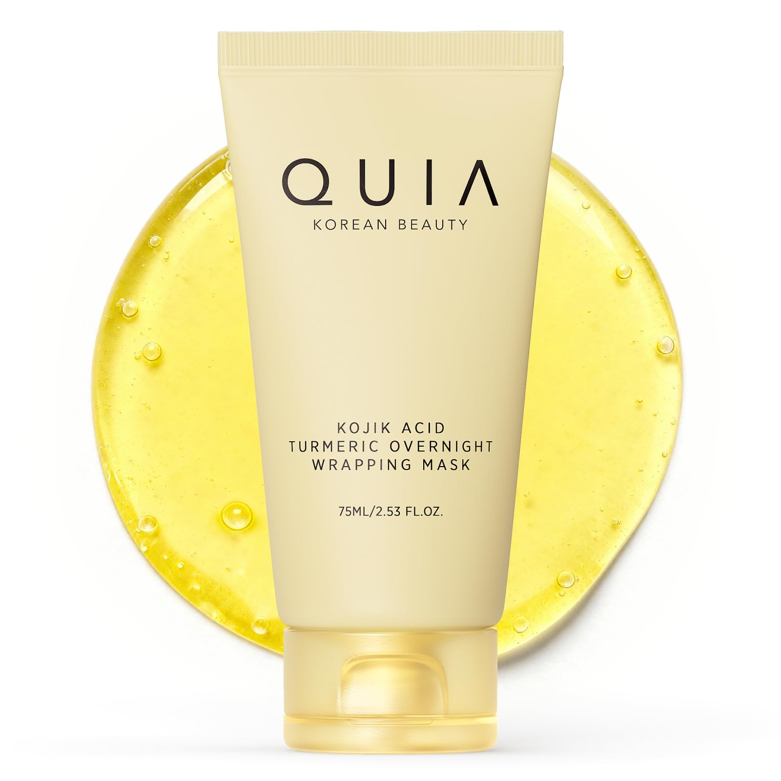 QUIA Turmeric Kojic Acid Overnight Wrapping Mask Hydration Mask for Glowing Skin Evens Tone Soothes Redness and Improves