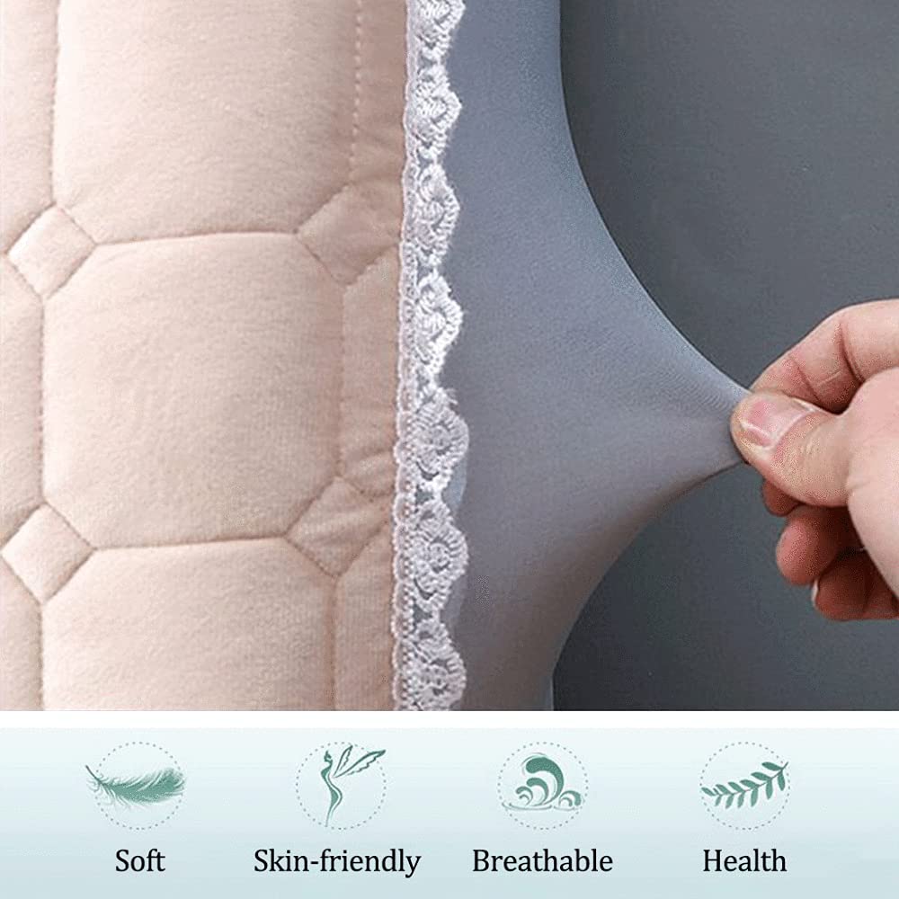 Coperchio Della Testata Letto Ispessita Fodera per Testiera per Letto Avvolgente Elasticizzata All-inclusive Protezione Antipolvere Singola Matrimoniale King Copertura per Testiera Letto,Blue2-180cm