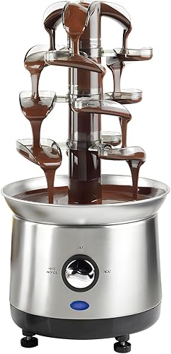 Miniatura 6 de 4 Layer Electric Chocolate Fondue Fountain Large Machine For Weddings Birthday Parties Enduring Layer Electric Fondue