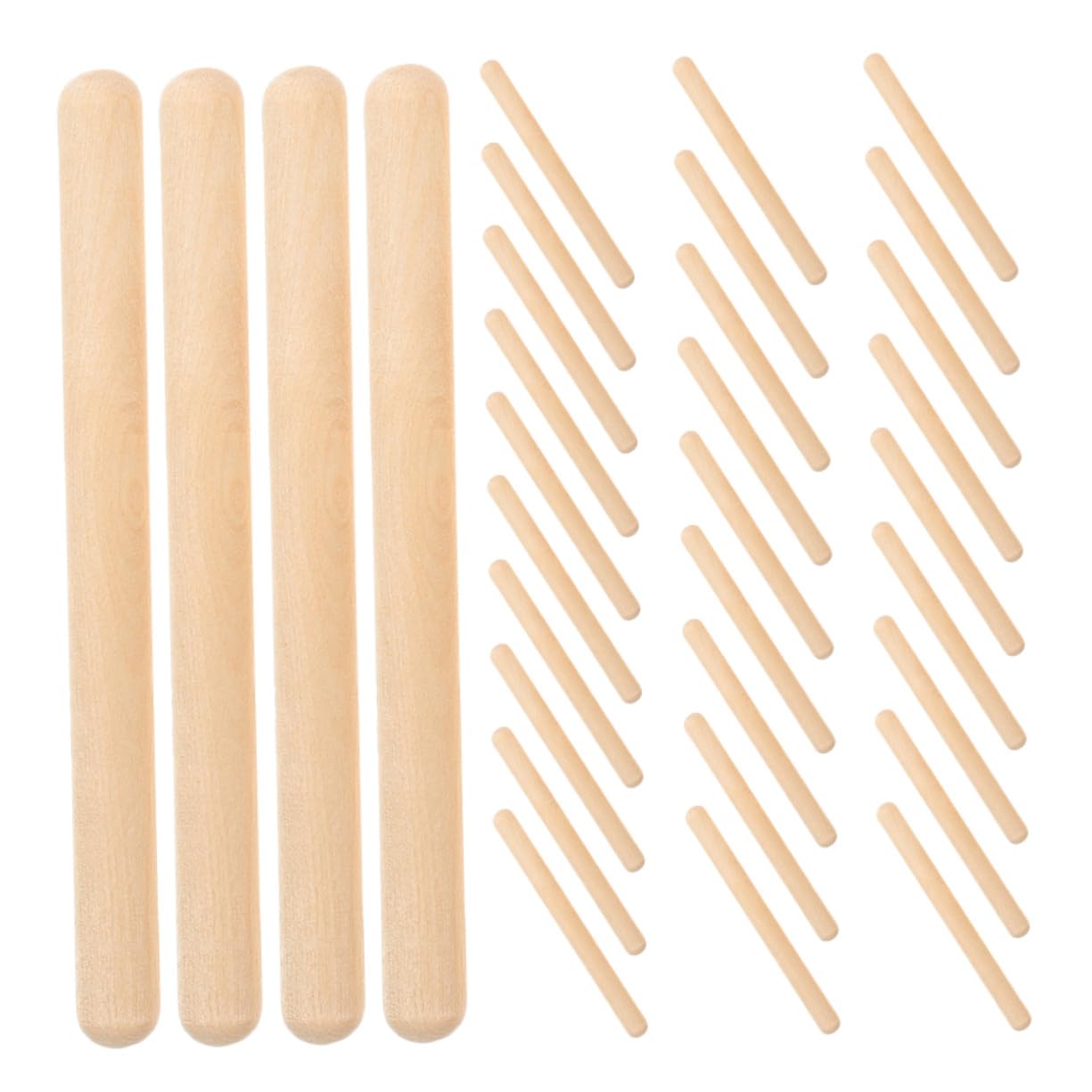32 Pezzi Bastoncini Ritmici in Legno Percussione Bordi Arrotondati per Sviluppare Potenziale Musicale Gioco Educativo per Compleanno e Uso Interno