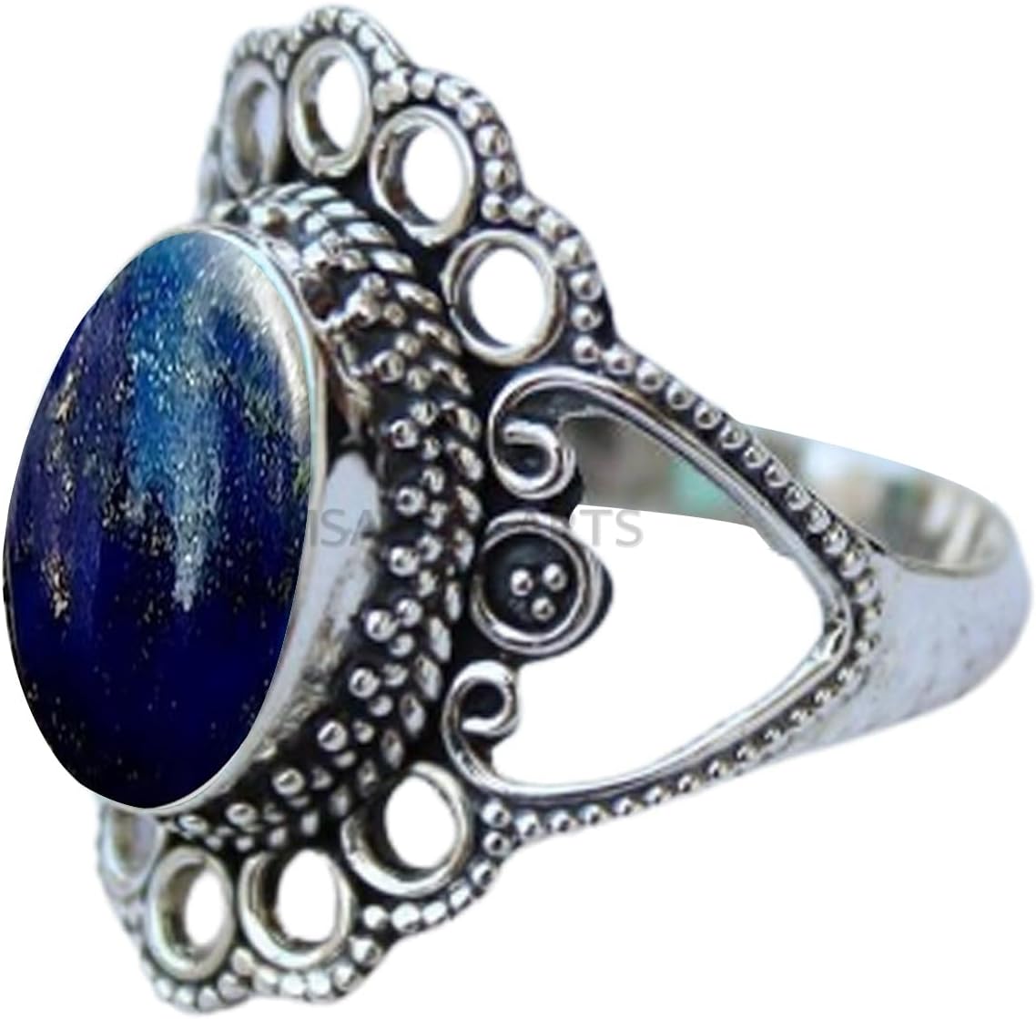 Solid 925 Sterling Silver Ring For Womens, Genuine Black Onyx Ring Gemstone Unique Handcrafted Ring