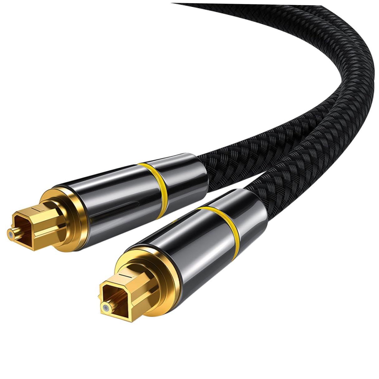 Didiseaon Cavo Audio Ottico Digitale in Fibra Ottica Nero 20 M | Trasmissione Segnale, 1 Pezzo, per Console di Gioco e Sound Bar, Collegamento Tv Domestico