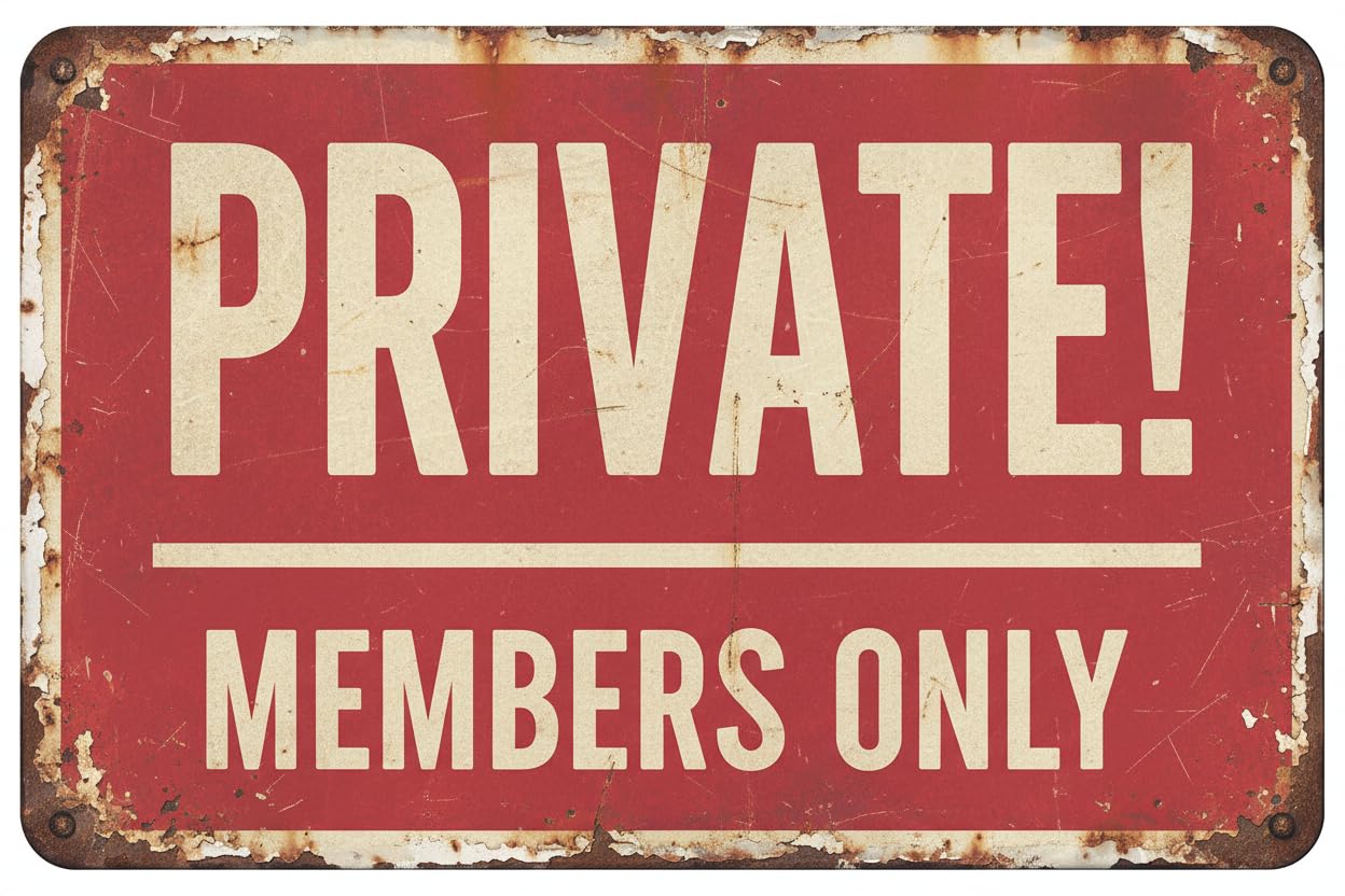 Wall Decor Private! Members Only Private Property Keep Out Caution Alert Warning Notice Aluminum Note Metal 8"x12" Sign Plate Vintage Signs Plates Printed