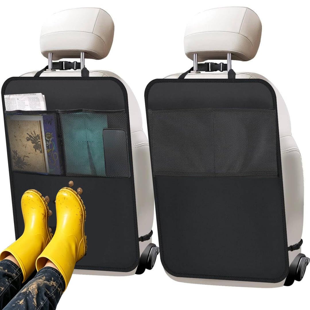 Kick Mats Back Seat Protector for Kids,2PC Universal Back Seat Protector (B)