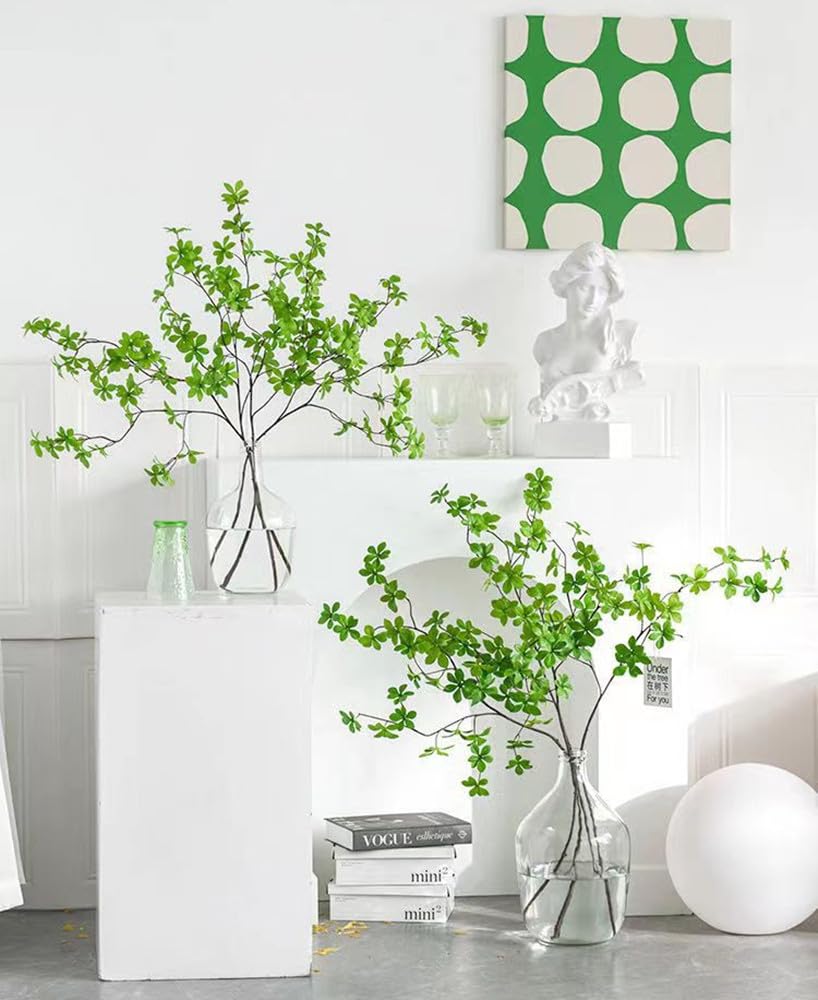 Arborus Foglie di fichi artificiali con steli 78 cm rami di fico finto con frutti di