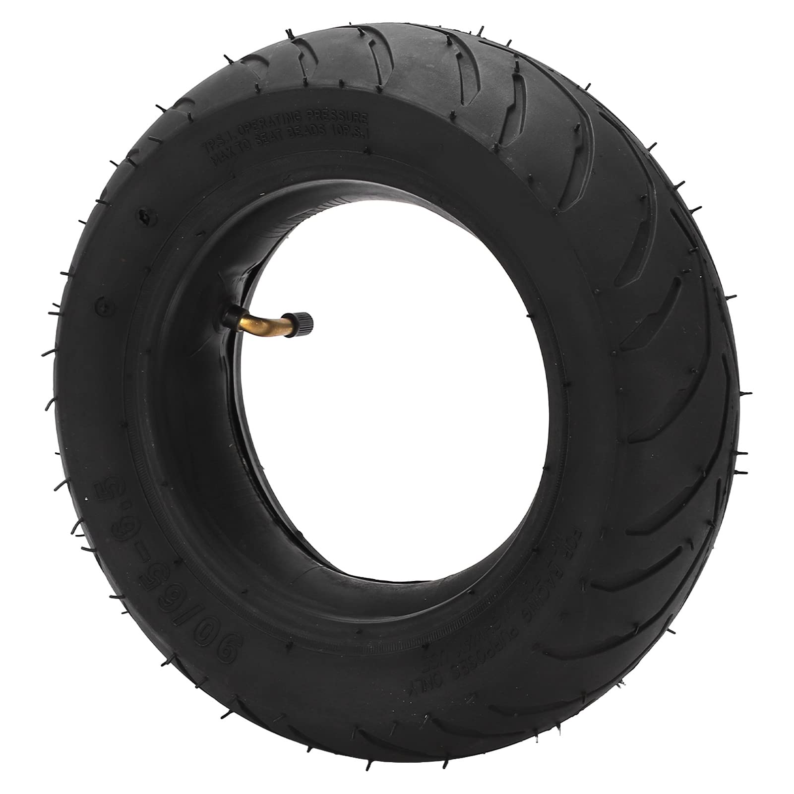 Rengue Ensemble de Pneus et de Chambres à Air 90/65-6,5 en Caoutchouc Butyle épais de Rechange pour Mini Scooter électrique de Poche Tout-terrain de 49 Cc avec Antidéflagrant, Con