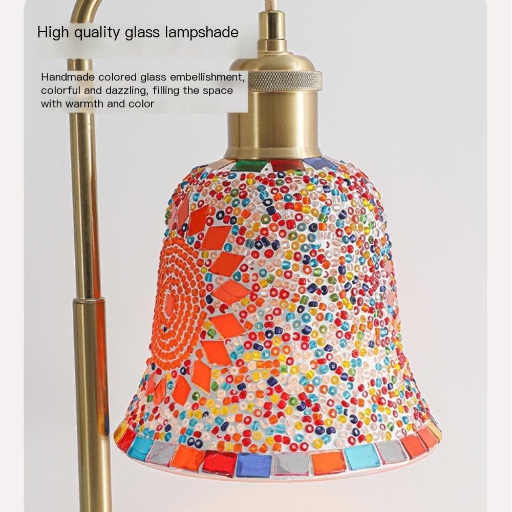 Lampada scaldacandele, luce notturna ambientale sul comodino della | Scaldacandele, base in legno massello, paralume in vetro, controllo tramite pulsanti, luce