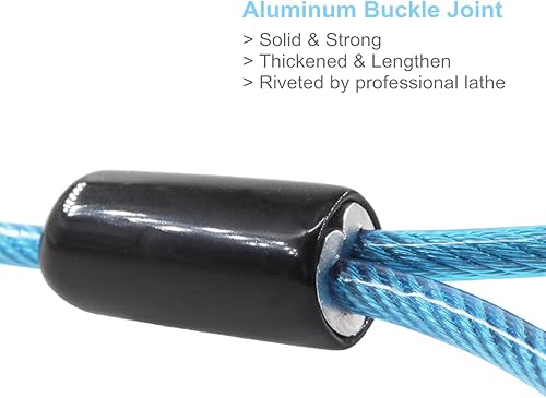 Miniatura 5 de BAAPET Correa de perro a prueba de mordidas de 5 pies con cable de acero recubierto y correas de perro con mango acolchado suave para perros