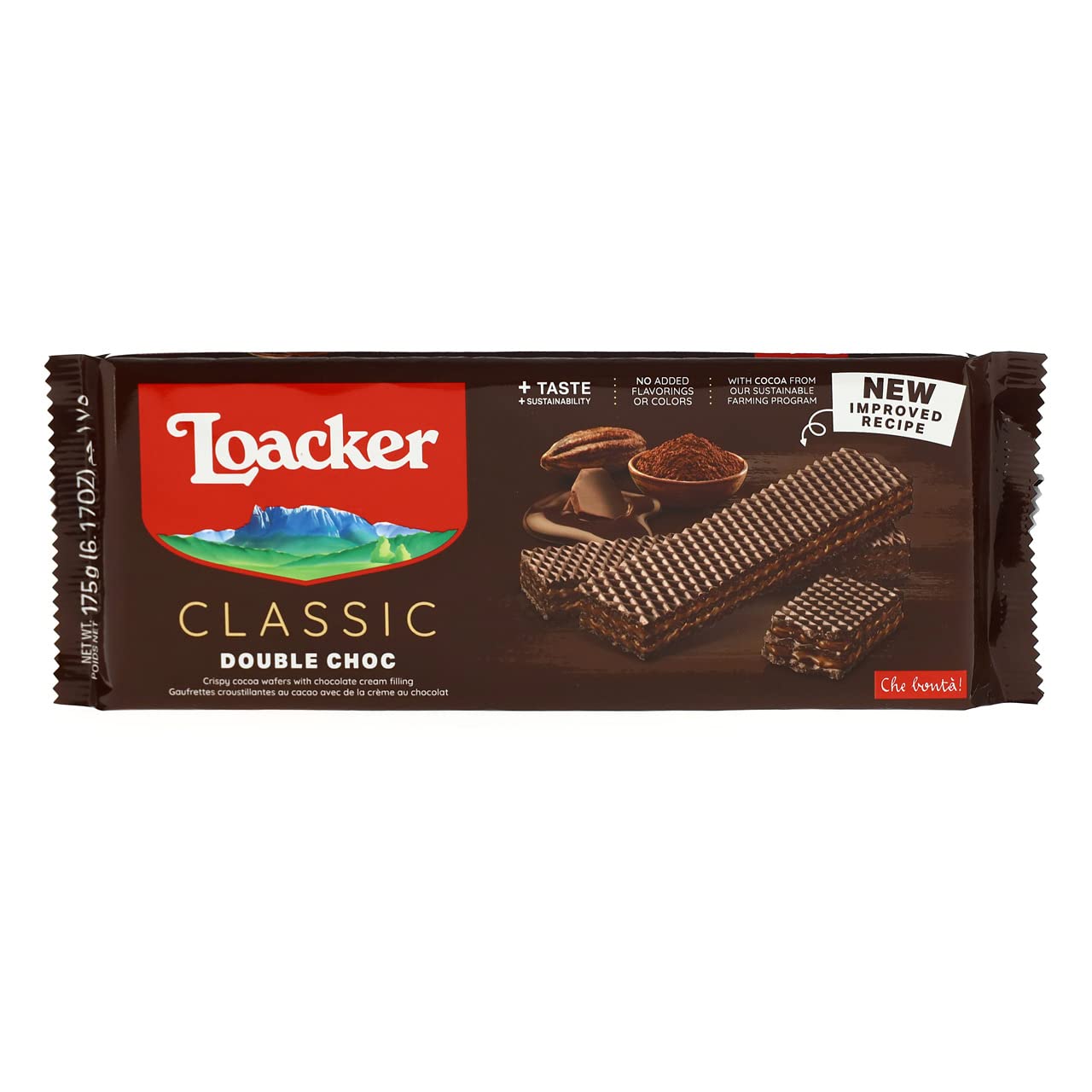 Loacker Premium Double Choc Wafers, 6.17 Ounces
