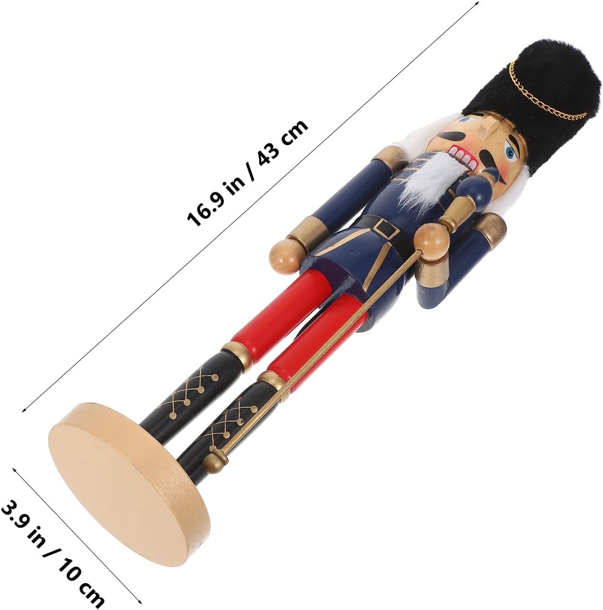 Cabilock Christmas Nutcracker Soldier Decoration Nutcracker Figure Ornament Wooden Collectible Doll Desktop Ornament Xmas Puppet Decor for Party Home Decor