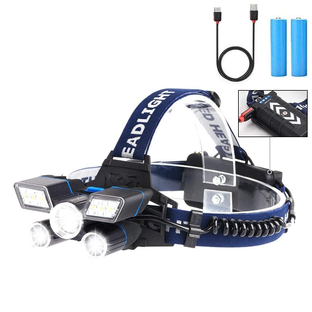 SEAHAVEN 13000LM Brightest 21 LED 9 Modes Head Lamp with Unique Power Indicator and USB, Waterproof Work Headlight Best Headlamps for Hard Hat, Camping Hiking Hunting Outdoors (B09T2WL6VV) Amazon Price History, Amazon Price Tracker