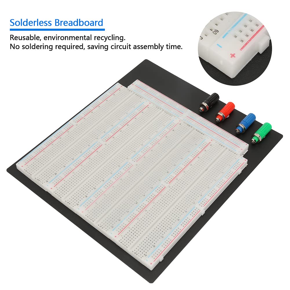 Breadboard, Mini Solderless Breadboard 3220 Point Solderless Breadboard ZY-208 płytka do testowania obwodów do łatwiejszego prototypowania projektów