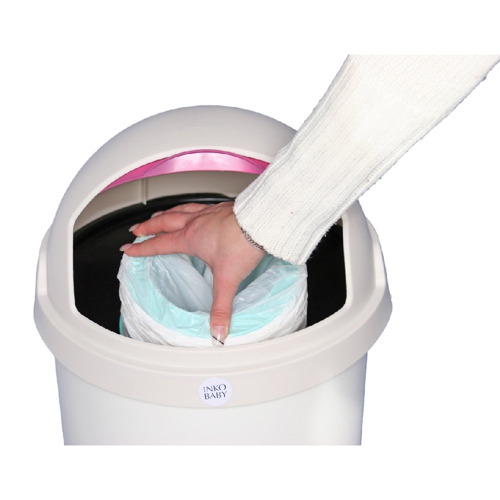 Inko Baby Windeleimer für Nachfüllkassetten - weiß/blau