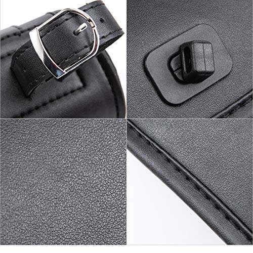 Motorrad Gabel Tasche PU Leder Fahrrad Lenker Werkzeugbeutel Sissy Bar Roll Aufbewahrungstasche - Klein (Farbe A.)