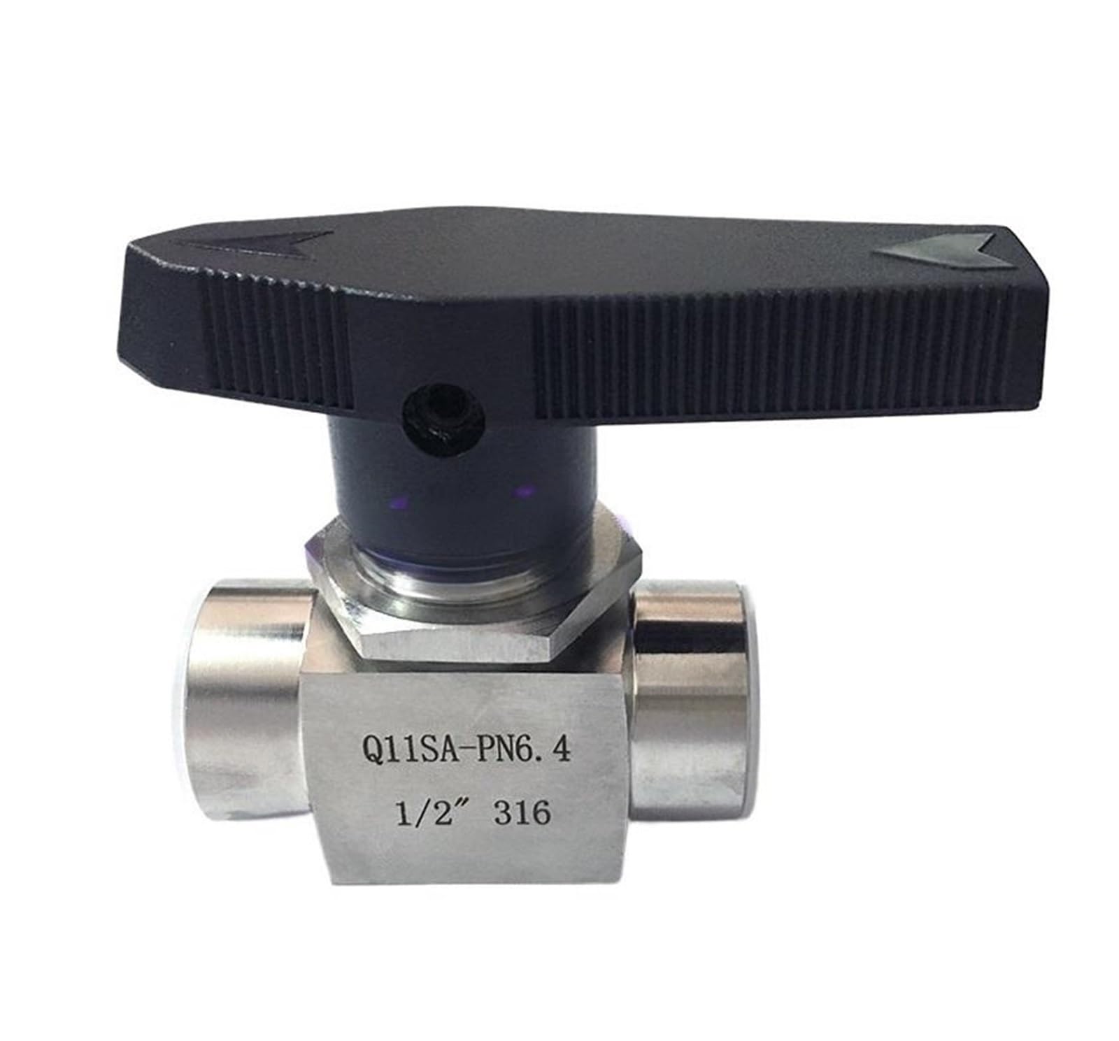 Válvula de bola de acero inoxidable SS304 de 2 vías de rosca hembra de 0.3 cm, 0.6 cm, 1 cm, 1.3 cm, 1.9 cm, 2.5 cm (1 2)