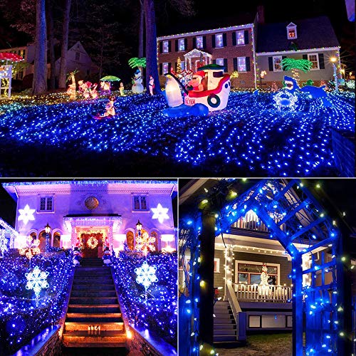 Brizled Upgrade Faceted C5 Led Christmas Lights, 100 Led 33Ft Mini String Lights, 120V Ul Certified, For Indoor And Outdoor Decoration, Patio And Christmas Tree, Blue #TOP1