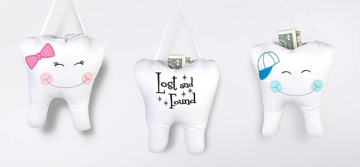 Lillian Rose Tooth Pillow, Lost and Found, 6.5" x 7.5"