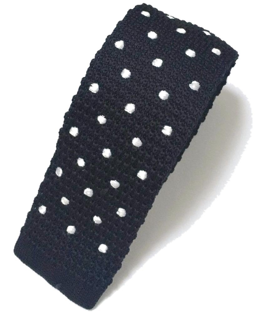 L&L® Men's Fashion Polka Dot Knit Knitted Tie Slim Skinny Woven