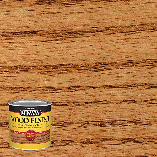 Image of Minwax 223104444 Wood Finish Penetrating Interior Wood Stain, 1 /2 pint, Gunstock
