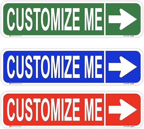 Miniatura 1 de Interstate Signways Personaliza tu propio letrero de calle con flecha derecha  24 x 6 pulgadas con certificación 3M de aluminio laminado EGP