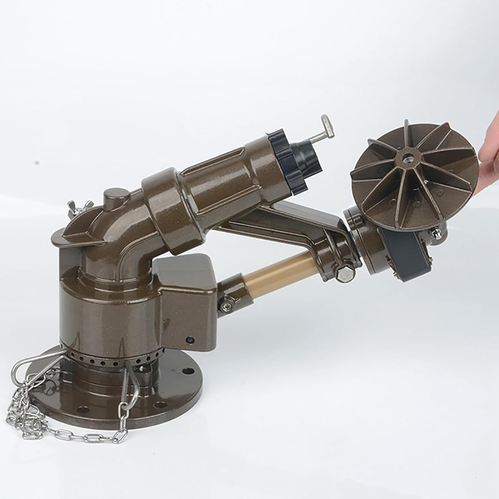 KEhtu Pistola Rociadora De Riego, Pistola Aspersora Giratoria Automática De 360 ​​​​° con Kit De Boquilla, Mini Aspersor De Pistola De Impacto, Adecuada para Tierras De Cultivo De Maíz Y Trigo