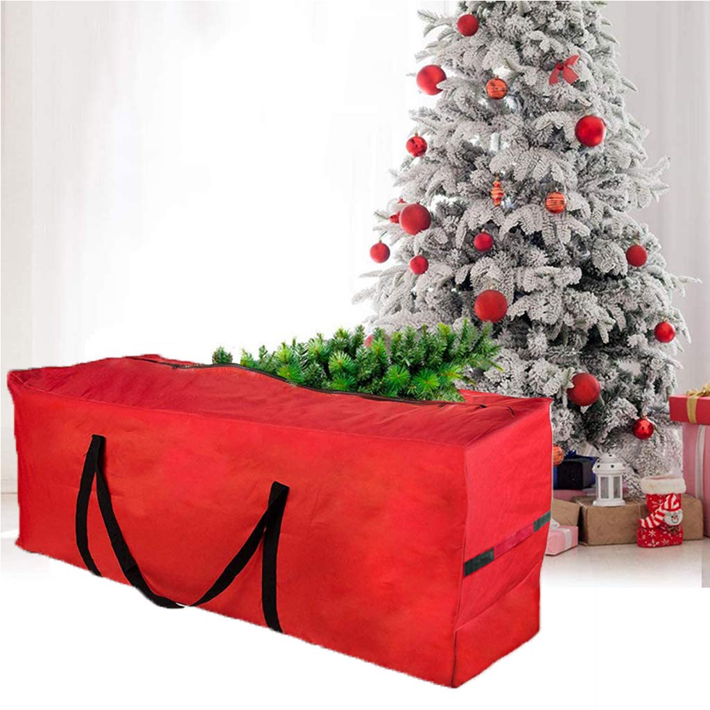 WHEAT Très Grand Sac de Rangement Robuste pour Sapin de Noël et décorations, Sac de Rangement pour Coussin de Meubles de Jardin, pour Arbres de Noël artificiels jusqu'à 9 Pieds - 135x34x68 cm