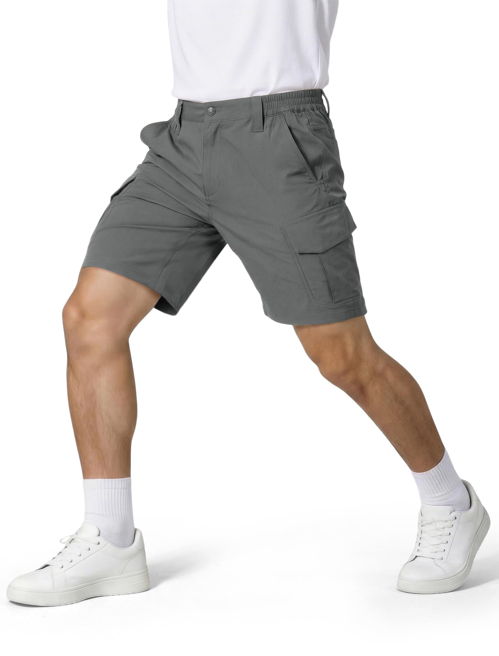 IGOLUMON Kurze Hosen Herren,Cargo Shorts Sommer,Stretch Kurze Arbeitshose,Leichte Bermuda für Angeln & Golf,Wanderhose mit Zip-Taschen,Schnelltrocknend